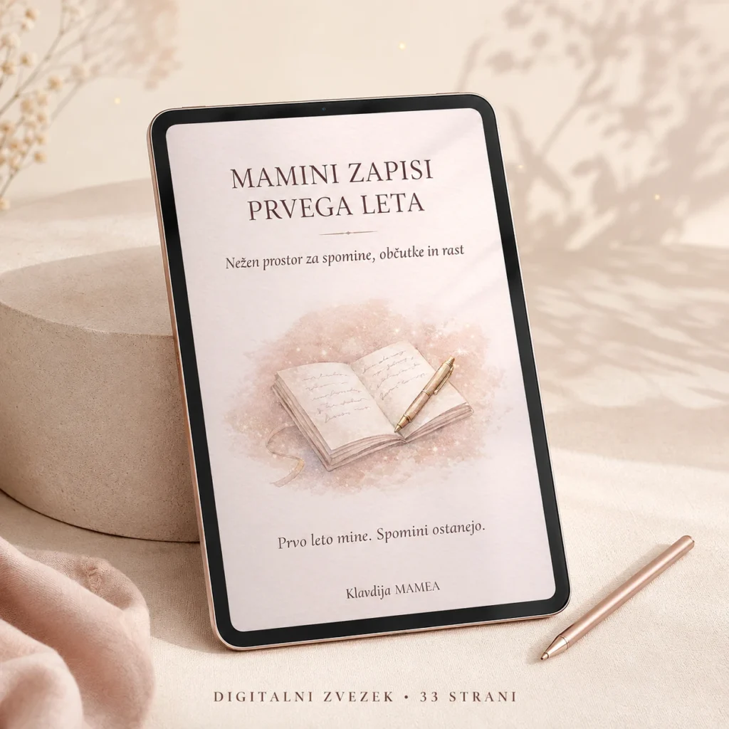 Mamini zapisi prvega leta za hčer