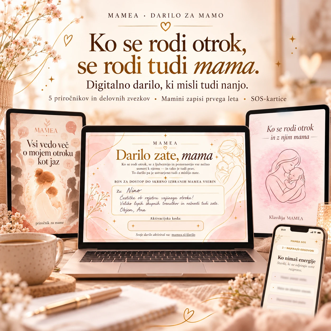 MAMEA – digitalno darilo za novopečeno mamo